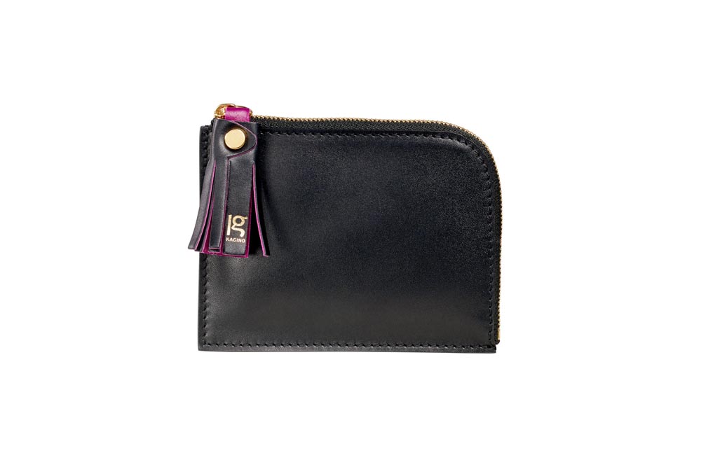 pouch Kagino schwarze Tasche seitlich